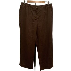 Style & Co. Brown Linen Cropped Pants -  Size 12